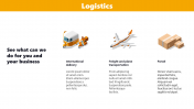 Amazing PowerPoint Template Logistics Slide-Three Node